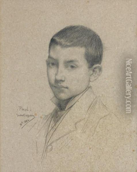 Portrait De Paul Lefebvre Oil Painting - Jules Joseph Lefebvre
