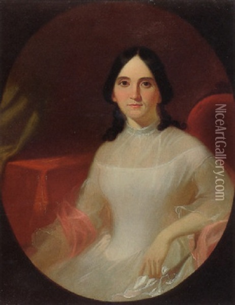 Portrait Of Eliza Thomas Bingham Oil Painting - George Caleb Bingham