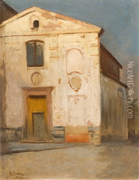 Italienische Kapelle Oil Painting - Albert Flamm