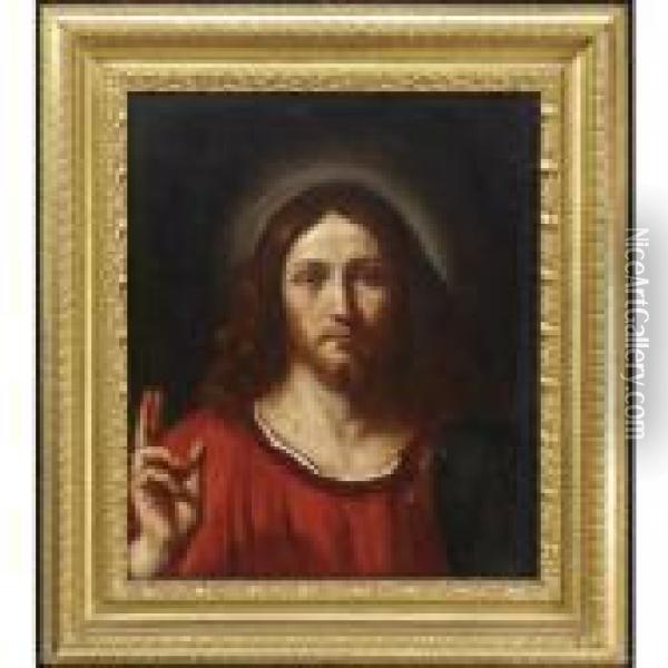 Cristo Benedicente Oil Painting - Guercino