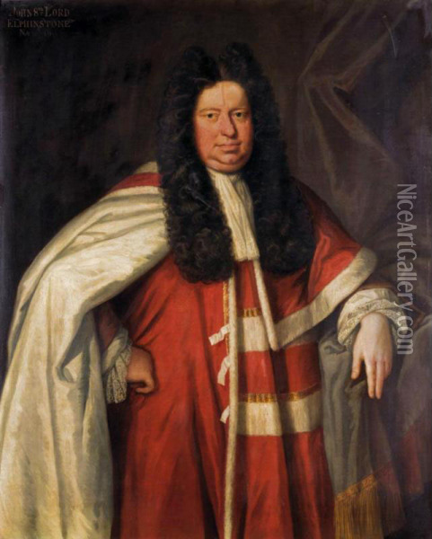 Portrait Of John, 8th Lord Elphinstone Oil Painting - Benjamin Ferrers