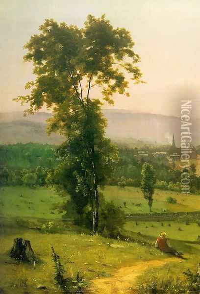 The Lackawanna Valley (detail) 1855 Oil Painting - George Inness