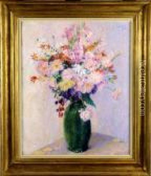 Bouquet Rose Oil Painting - Georges Morren