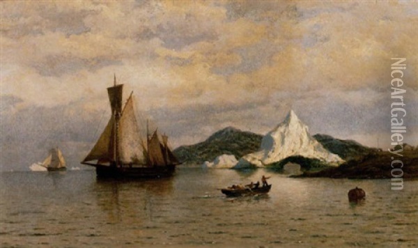 Ships In The Arctic Oil Painting - William Bradford