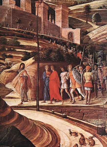 Agony in the Garden (detail) c. 1459 Oil Painting - Andrea Mantegna