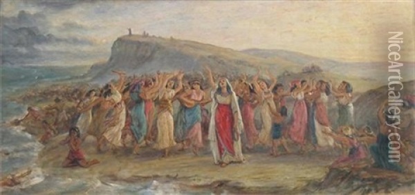 Study For The Song Of Miriam The Prophetess Oil Painting - William Gale
