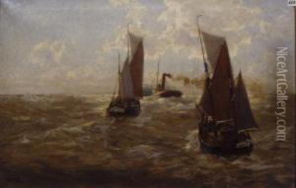 Aufhoher See Oil Painting - Erwin Carl Wilhelm Gunther