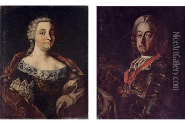 Retratos De Francisco (+ Retrato De Maria De Asturias; Pair) Oil Painting - Martin van Meytens the Younger