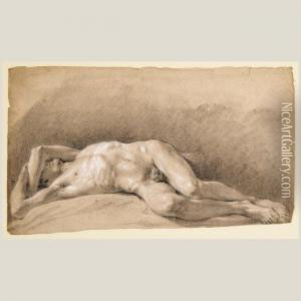 Desnudo Masculino Oil Painting - Jean Bernard Restout
