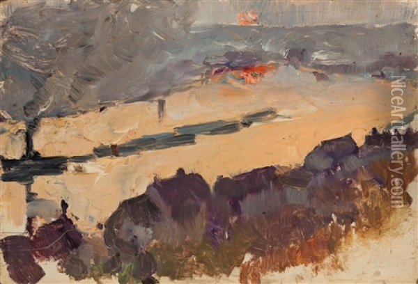 La Seine Oil Painting - Ernest Bieler