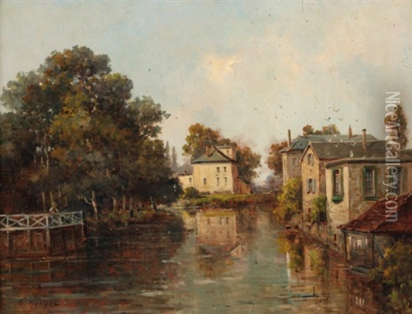 Pecheur En Bord De Riviere Oil Painting - Gustave Mascart