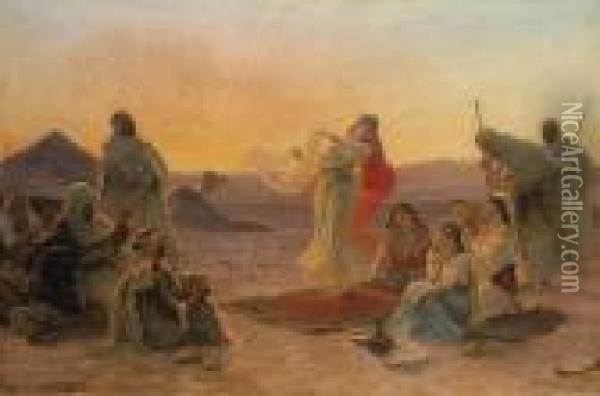 The Desert Dance Oil Painting - Otto Pilny