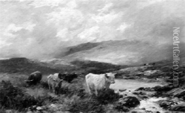 In Glen Malin, Dumbrtonshire - Rising Mists Oil Painting - David Bates