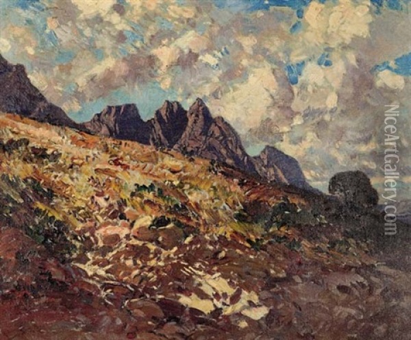 Jonkershoek, Cape Oil Painting - Robert Gwelo Goodman