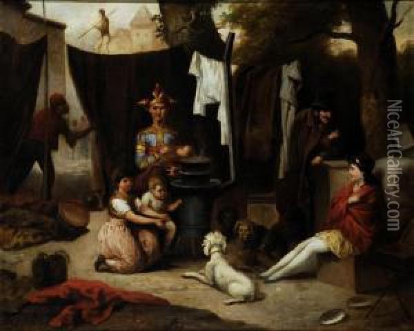 Gente Del Circo Oil Painting - Hubert Salentin