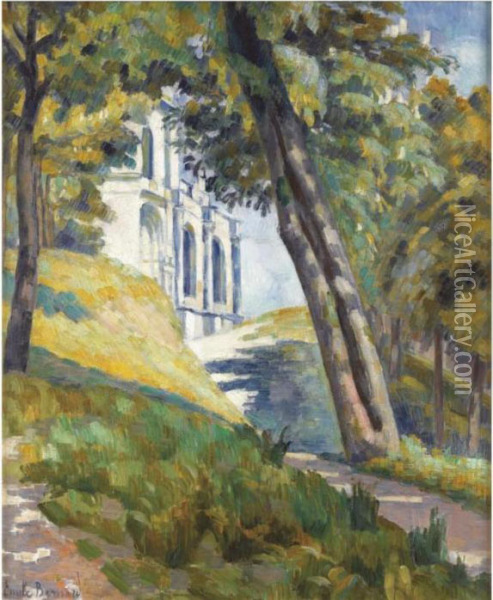 Chemin Menant A L'eglise De Saint-pierre A Tonnerre Oil Painting - Emile Bernard