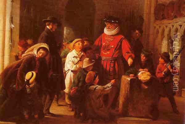 Children at the Tower Oil Painting - Henry Nelson O'Neil