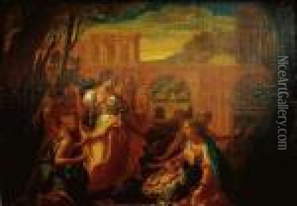 Untitled Oil Painting - Nicolas Poussin