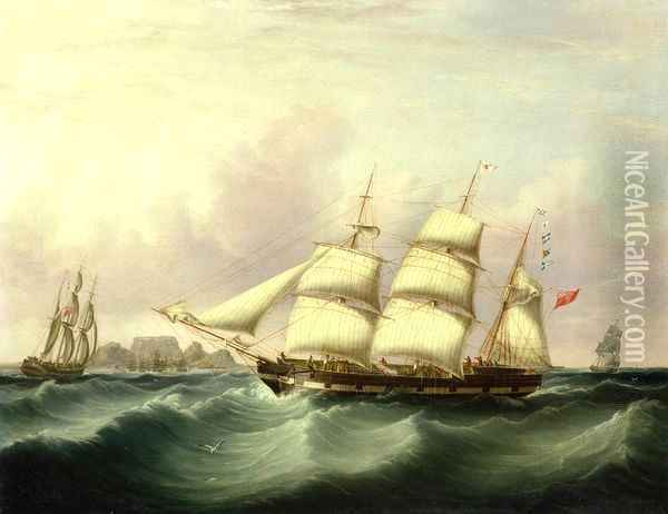 The 'Alert' of Liverpool off Capetown Oil Painting - Samuel Walters