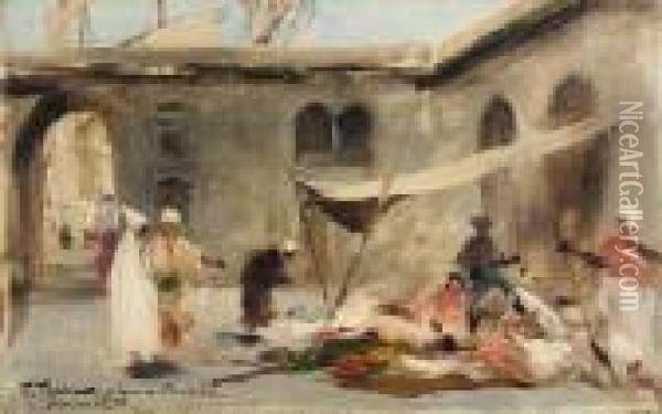 Slave Market Oil Painting - Fabbio Fabbi