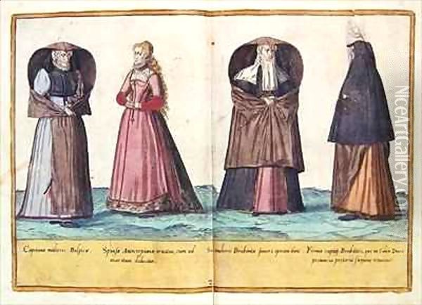 Sixteenth century costumes from 'Omnium Poene Gentium Imagines' 7 Oil Painting - Abraham de Bruyn