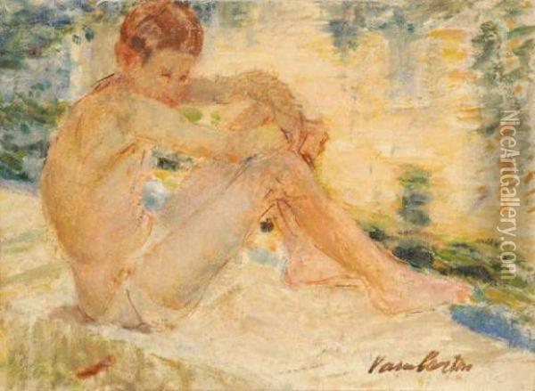 Jeune Baigneur Oil Painting - Joseph Lamberton