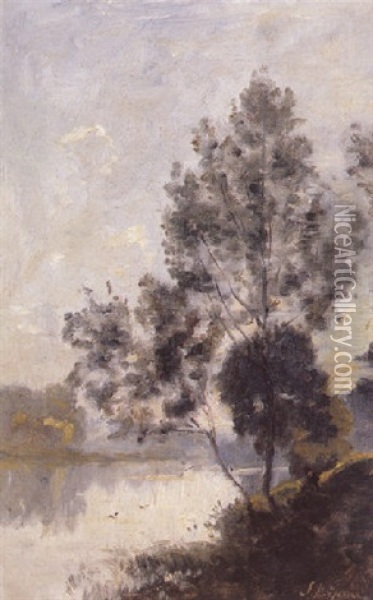 Bords De La Marne A Ormesson Oil Painting - Stanislas Lepine