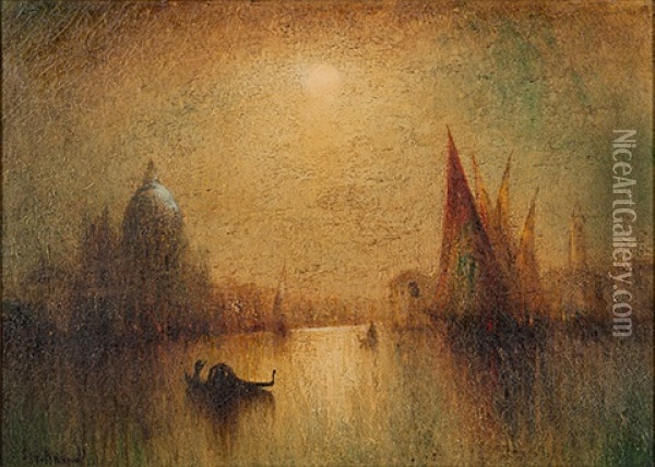 Sunset In Venice Oil Painting - George Henry Bogert