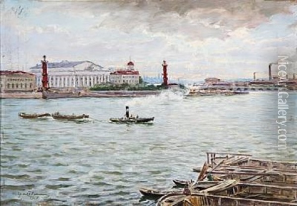 View From St. Petersburg Oil Painting - Ivan Mikhailovich Grabovsky