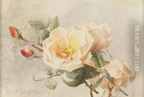 Cut Roses Oil Painting - Paul De Longpre