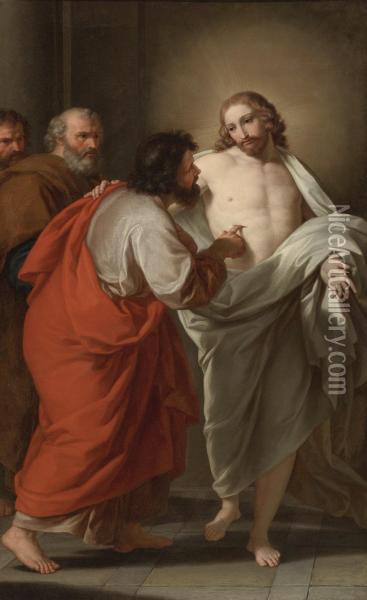The Incredulity Of Saint Thomas Oil Painting - Giuseppe Bottani