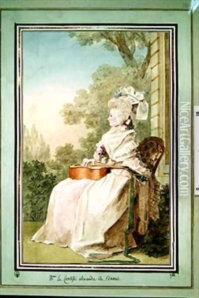 Marie Josephine Catherine Collet comtesse Alexandre de Damas Tredieu Oil Painting - Louis Carrogis Carmontelle