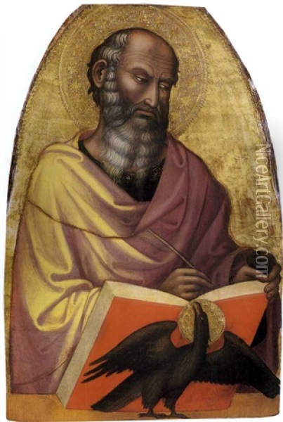 Der Evangelist Johannes Oil Painting - Martino di Bartolommeo di Biagio