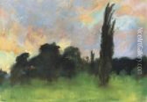 Wolkenstudie Oil Painting - Lesser Ury