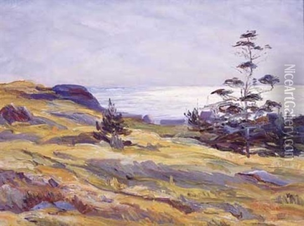 Maine Coastal View Oil Painting - Mary Cable Butler