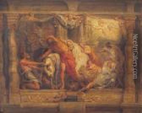 El Triunfo De La Eucaristia Sobre La Idolatria Oil Painting - Peter Paul Rubens