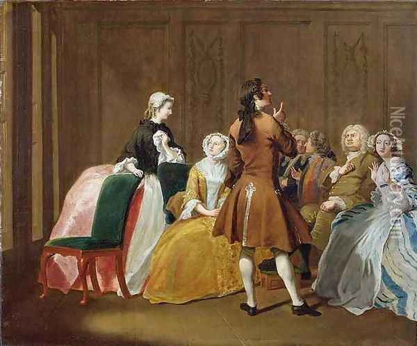 The Harlowe Family from Samuel Richardsons Clarissa Oil Painting - Joseph Highmore