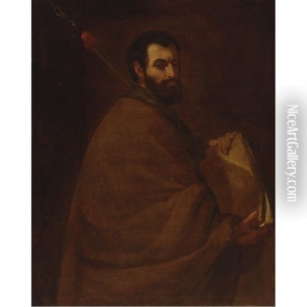Saint Thomas The Apostle Oil Painting - Francesco Francanzano