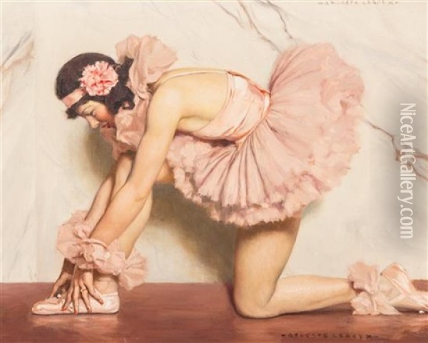 Ballerina Oil Painting - Auguste Leroux
