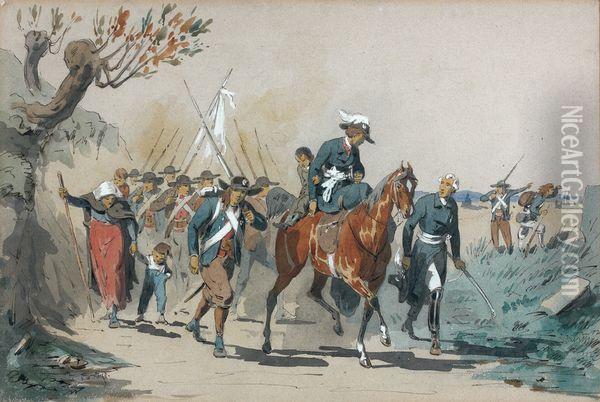 Cavalerie Oil Painting - Septime Emeric M. Le Pippre