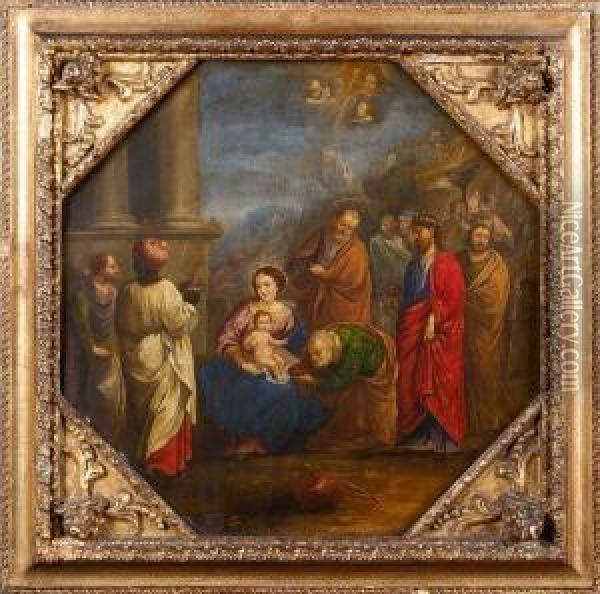 L'adoration Des Mages Oil Painting - Jacques De Stella