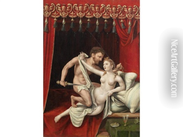 Tarquin And Lucretia Oil Painting - Jan Gossaert