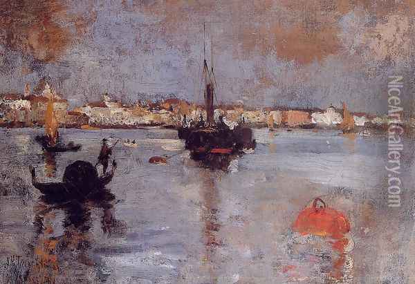 The Grand Canal Venice Oil Painting - John Henry Twachtman