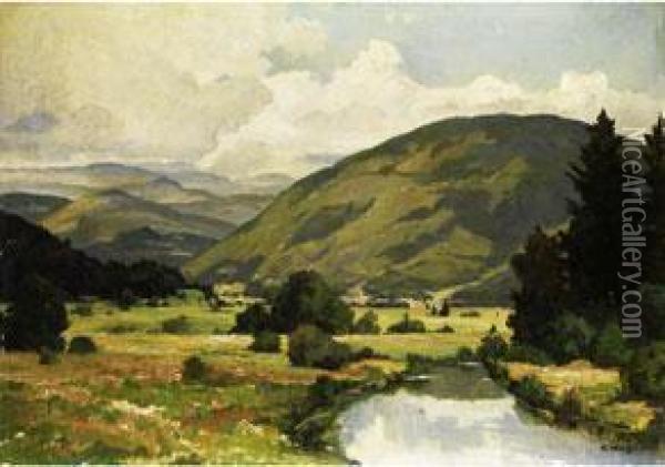Landschaft Oil Painting - Carl Wagner