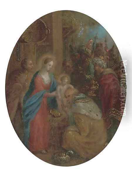 The Adoration of the Magi 2 Oil Painting - Jan Van Balen