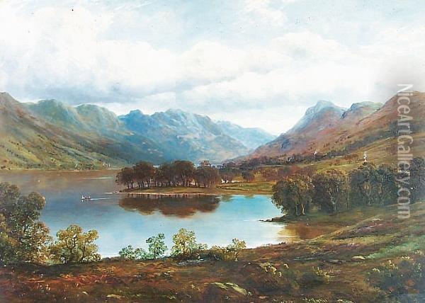 Loch Scene Oil Painting - John Howard Lyon