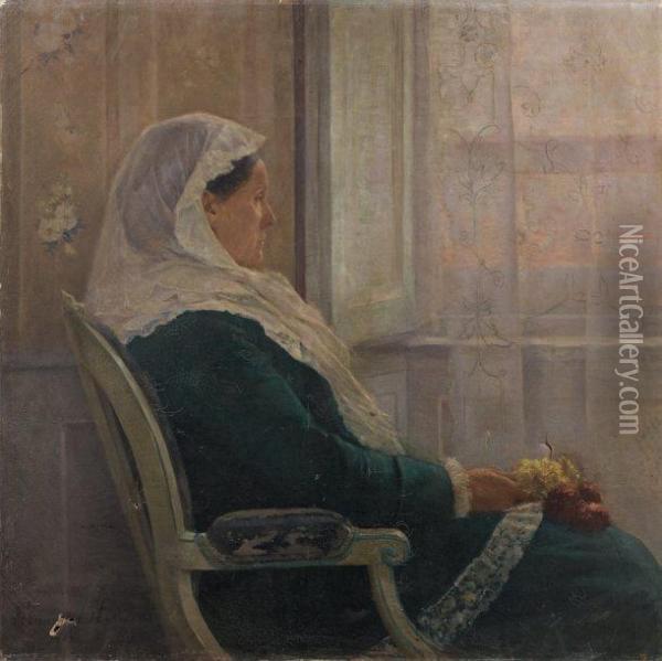 Dame Devant Une Fenetre Oil Painting - Fernand Blayn