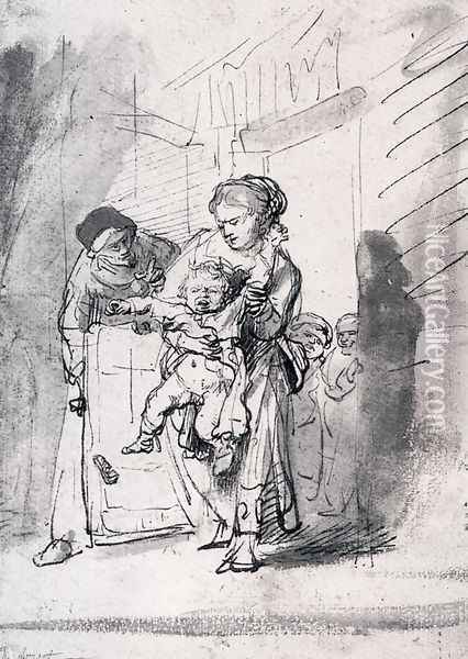 Child In A Tantrum Oil Painting - Rembrandt Van Rijn