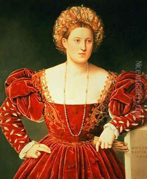 Portrait of a Lady Oil Painting - Bernardino Licinio