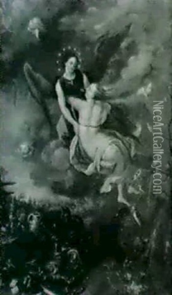 Allegorie De La Paix Et De La Victoire Oil Painting - Ferdinand van Kessel